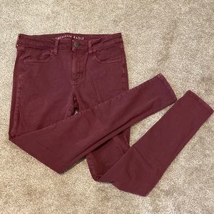 AE burgundy jegging